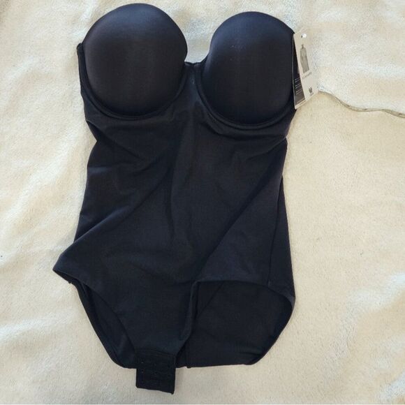 Wacoal Red Carpet Strapless Convertible Underwire Body Briefer Shaper 36C Black - Picture 7 of 12